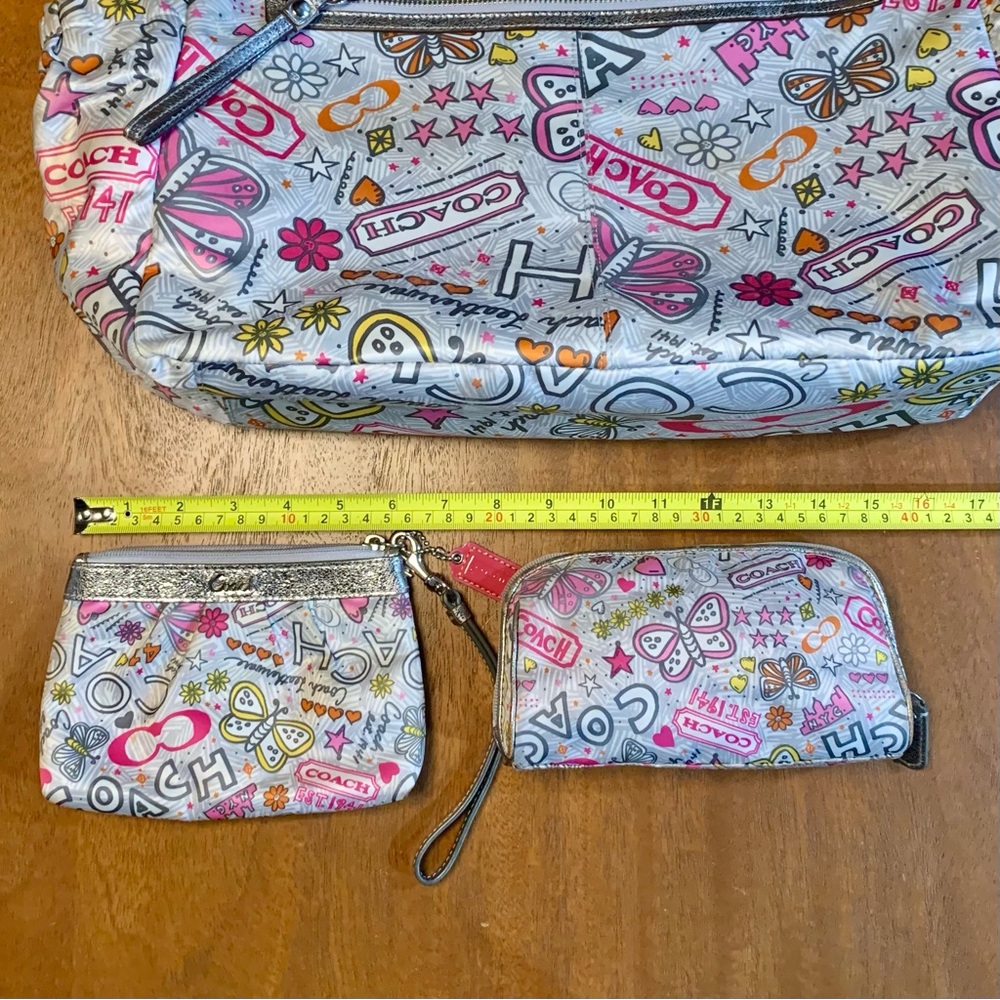 Coach Poppy Butterfly Graffiti Rare Xl Tote /Diaper B… - Gem